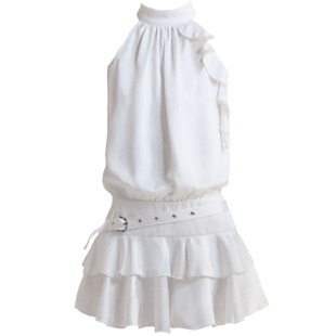 【SNH48同款】易碎商店·月光沙砾 高级感缎面露肩挂脖显瘦连衣裙