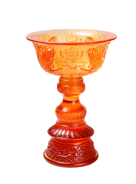 琉璃护法杯双鱼护法杯佛堂供奉