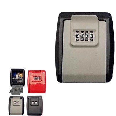 粘贴式装修密码钥匙盒锁猫眼防盗门口家用民宿收纳盒金属免打孔