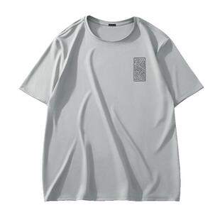 真维斯旗下冰丝短袖男夏季简约网眼t恤青少年百搭潮牌运动速干衣