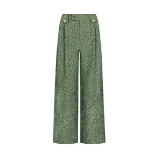 碧苔  苔藓肌理质感阔腿宽松长裤 山谷少年独立设计师男装品牌