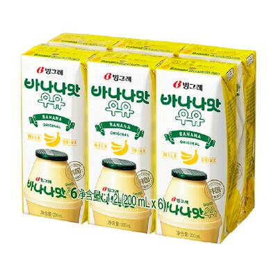 宾格瑞韩国香蕉味牛奶无需冷藏