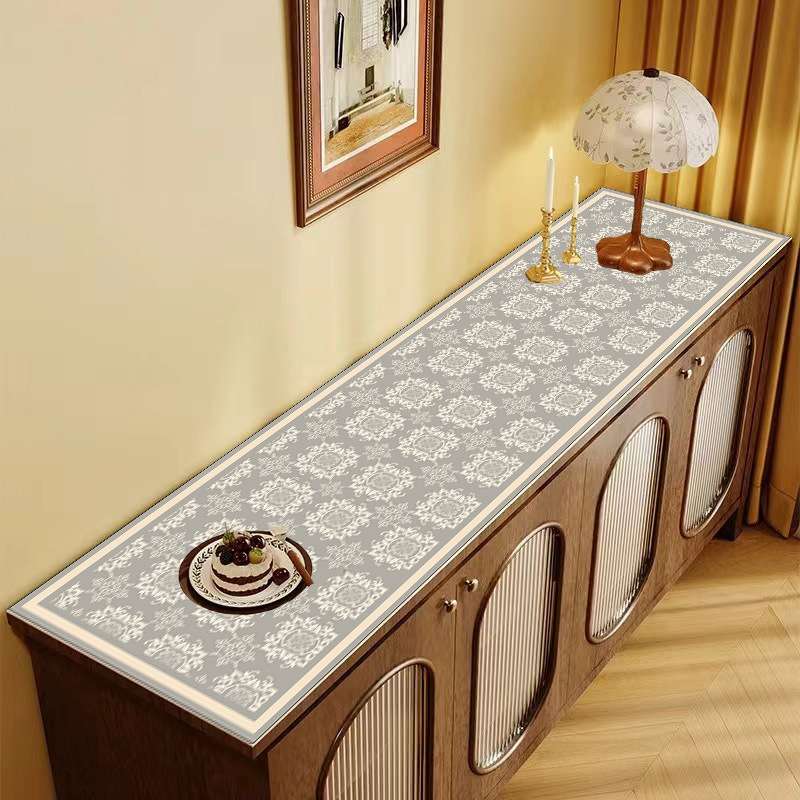 11米色皮革餐边柜桌垫子防脏台面防油垫柜电视柜鞋柜防水玄关免洗