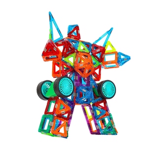 纯磁力片积木儿童磁铁磁片拼图男孩女孩宝宝吸铁石贴益智拼装玩具