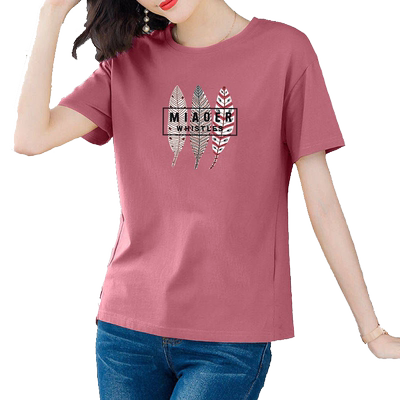 雪弗娇短袖宽松大码时尚印花