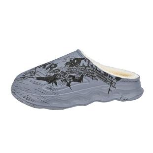 棉拖鞋男款冬季加绒保暖加厚室内居家拖鞋青少年外穿大码防水棉鞋