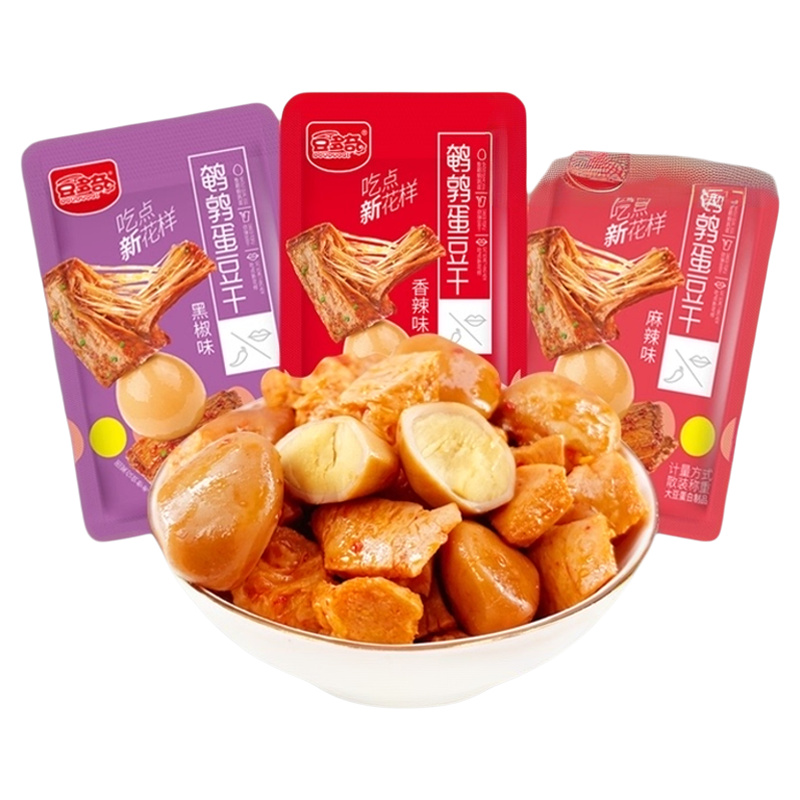 豆多奇鹌鹑蛋/板栗豆干素肉豆制品素肉解馋追剧休闲零食即食小吃