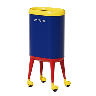 麦桶桶多巴胺高脚垃圾桶客厅厨房2025新款家用免弯腰可爱带轮纸篓