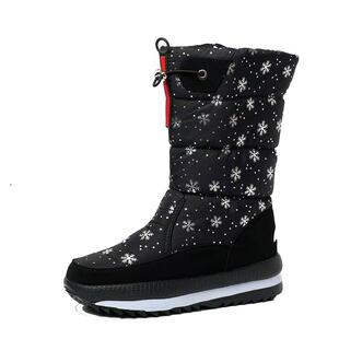 东北棉鞋冬季新款女中筒雪地靴加绒加厚保暖防滑防水高帮学生长靴
