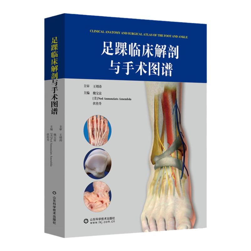 足踝临床解剖与手术图谱 魏宝富 等主编 山东科学技术出版社 9787572309991 足踝常用手术与解剖 急性踝关节扭伤的超声检查