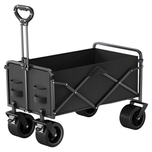 露营车户外折叠推车旅行野餐营地车大号车儿童可躺摆摊取快递拖车