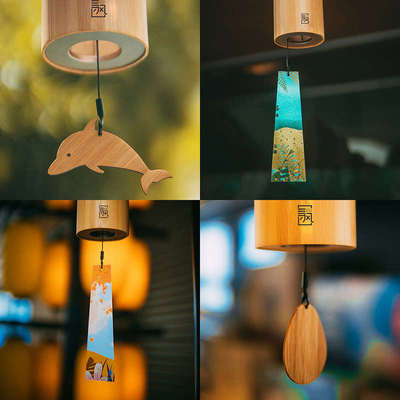 瑜伽冥想日式和弦风铃挂件金属治愈挂饰复古卧室阳台装饰户外露营