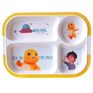 奶龙餐具五和儿童餐盘婴儿吃饭专用碗宝宝碗防摔防烫卡通喝水杯子