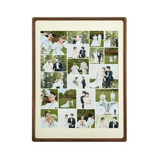 洗照片相框挂墙定制结婚纱照写真打印高级感纪念礼物榫卯实木画框