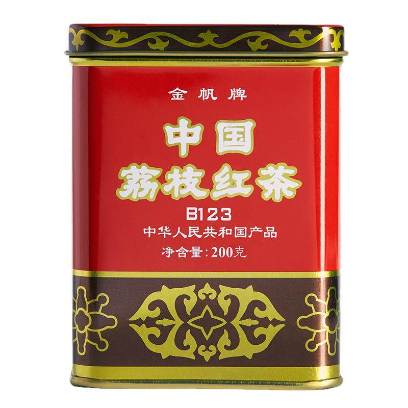 金帆牌茶叶礼盒装春茶广东荔枝红茶水果浓香型养胃罐装正品新茶