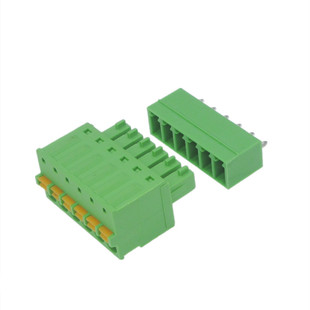 15EDGKD3.81mm弹簧按压3.5插拔式接线端子插头焊板插座公母2EDGKD