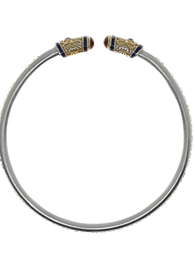 足银9999福字吉言银手镯女