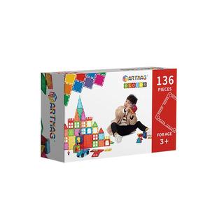 artmag 磁力片迈格特套装儿童节礼物136片儿童彩窗磁力片益智玩具
