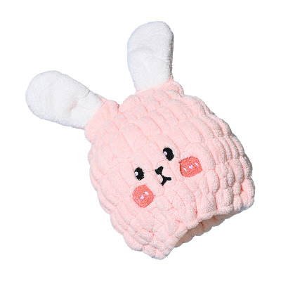 优萌亲子款珊瑚绒干发帽