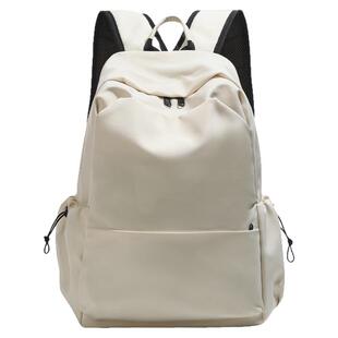 森系大容量纯色双肩包女学生书包男背包轻便旅游运动登山包电脑包