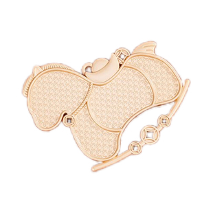 马上有钱宋锦吊坠手工diy底胚马生肖挂件压襟锌合金底托挂饰配件