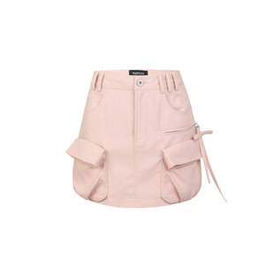 ARTE PURA2026春季新款高腰粉色立体口袋轻工装短裙女气质半身裙