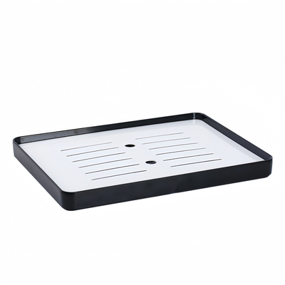 北欧双层沥水塑料长方形茶盘