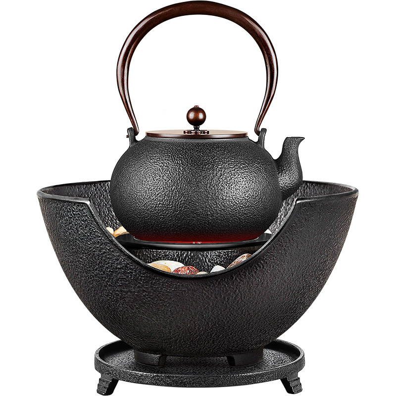 围炉煮茶器全套炭炉电陶炉两用日本铁壶煮茶壶户外烧烤泡茶烧水壶