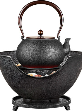 龙颜堂围炉煮茶铸铁炭电两用茶炉