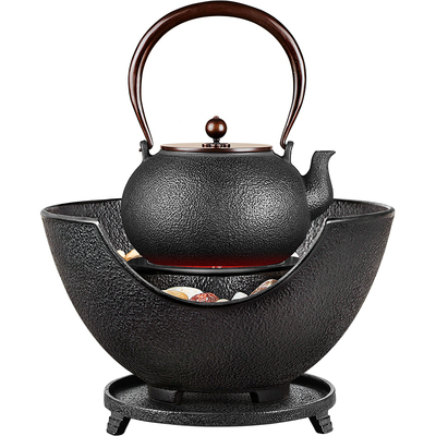 龙颜堂围炉煮茶铸铁炭电两用茶炉