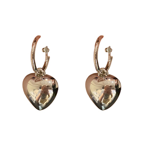 爱心耳环2025新款爆款高级感银色耳扣心型冷淡风独特耳饰女桃心