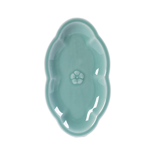 龙泉青瓷鱼盘家用2025新款蒸鱼专用陶瓷盘子高级感大号鱼碗鱼盆子