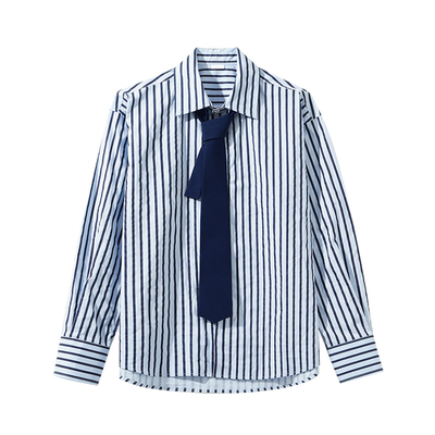 Holocene翻领长袖青春衬衫