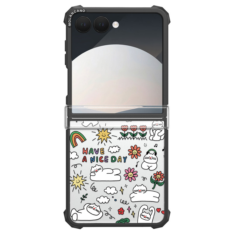 韩国MOLANCANO三星折叠手机壳磁吸新款猫咪兔子卡通创意适用Galaxy Z Flip7透明防摔8保护套6可爱外壳ins风女