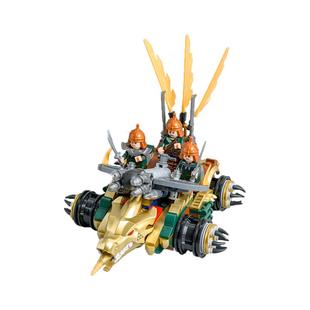 迪库三国小侠益智积木人仔古代战车攻城士兵6到12岁儿童拼装玩具