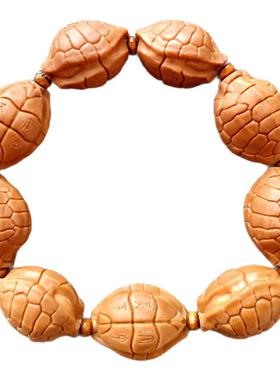 橄榄核手串橄榄核雕纯手工富甲天下龟壳橄榄胡文玩男女情侣手链