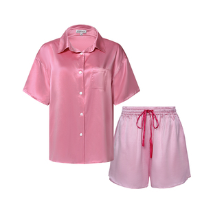 Not Just Pajama 22姆米真丝睡衣套装短袖家居服可外穿