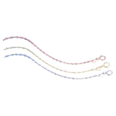 s925纯银项链镀18k金DIY肖邦瓜子