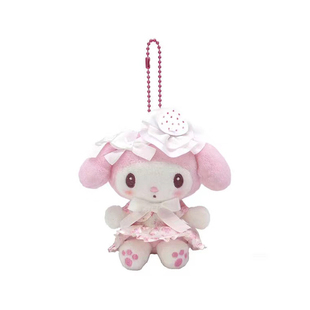 现货日本正版三丽鸥美乐蒂50周年白草莓蕾丝洛丽塔melody毛绒挂件