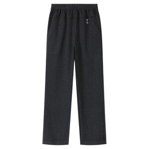 2025冬季加肥大码胖mm高腰中老年女裤妈妈宽松直筒加绒厚休闲裤子