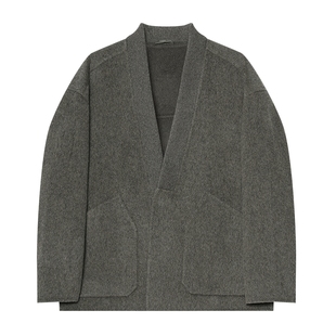 JDV商场同款纯羊毛大衣短款秋冬休闲宽松老钱风毛呢外套WCO5323