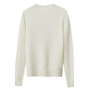 Amii2025秋新款通勤风知性半高领全羊毛纯色宽松弹力套头毛衣女