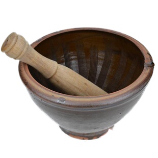 湖南安仁特产抖辣椒钵 土钵碗 椒钵碗 捣碎钵 擂茶钵大号2个包邮