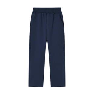 儿童校服裤子藏青小学生男童女童深蓝色春秋冬中大童直筒运动长裤