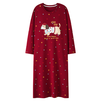 爆款新款睡裙女带胸垫春秋款睡衣