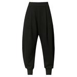 蓝萨2024冬新款毛呢裤女束脚九分休闲哈伦靴裤松紧腰酷飒风痞雅裤