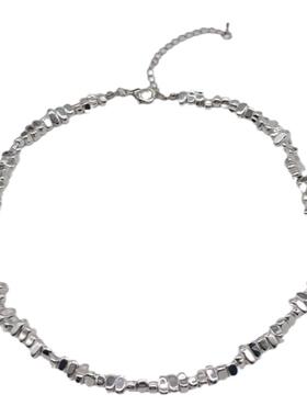 金属几何女闪亮不规则项链锁骨链