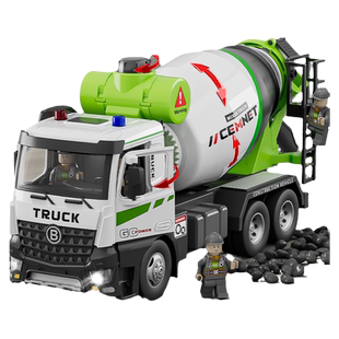 大号合金电动搅拌车玩具儿童工程车水泥罐车男孩混凝土车生日礼物