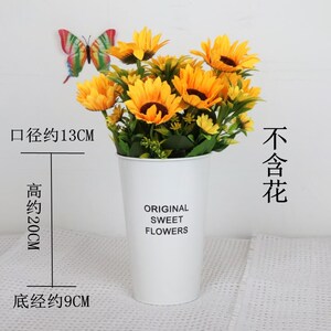 圆形专用醒花桶家用大号客厅装饰品铁皮抱小号 干花铁皮桶中花筒