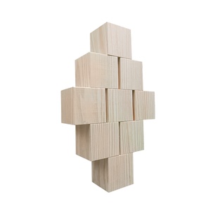 全实木方条子正方型大木块装饰摆件冰箱桌子脚增高垫高块床脚底座